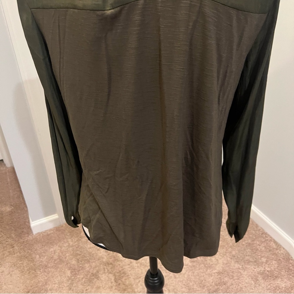 Olive Green Women's Top - Picture 7 of 8